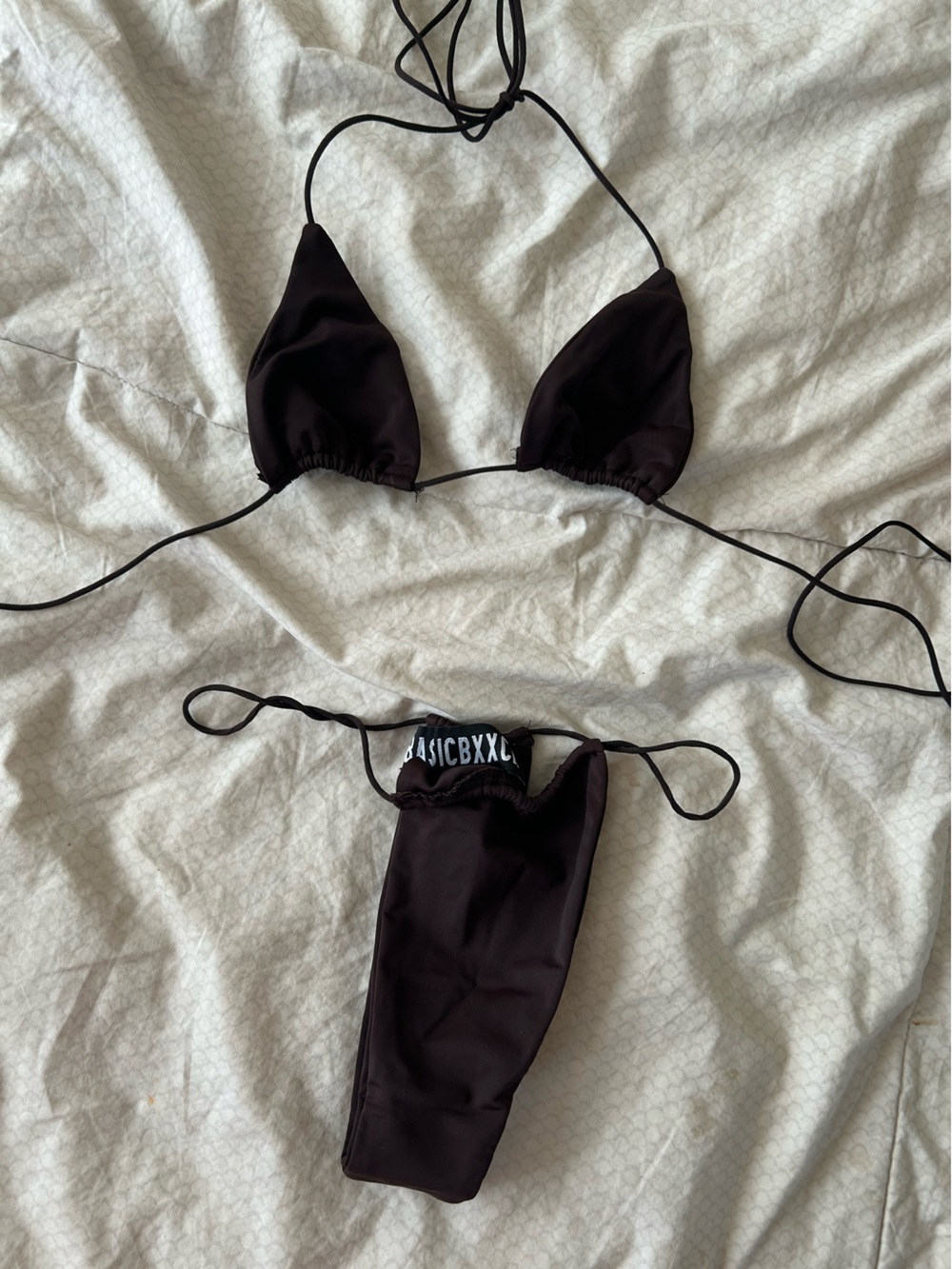 Black String Triangle Bikini